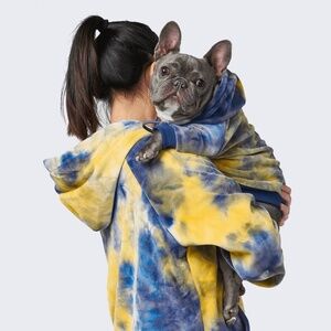 "Spark Paws" Tie Dye Velvet Human Hoodie  (Matching Dog Hoodie Included)